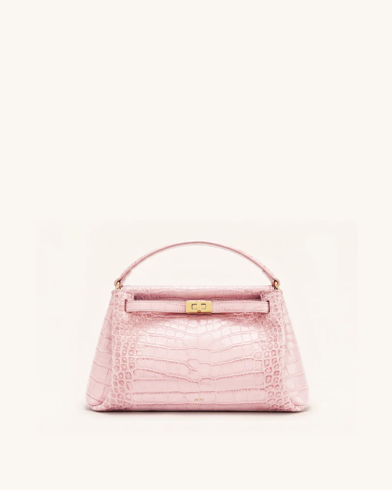 Carmen Sac à main aspect crocodile - Rose