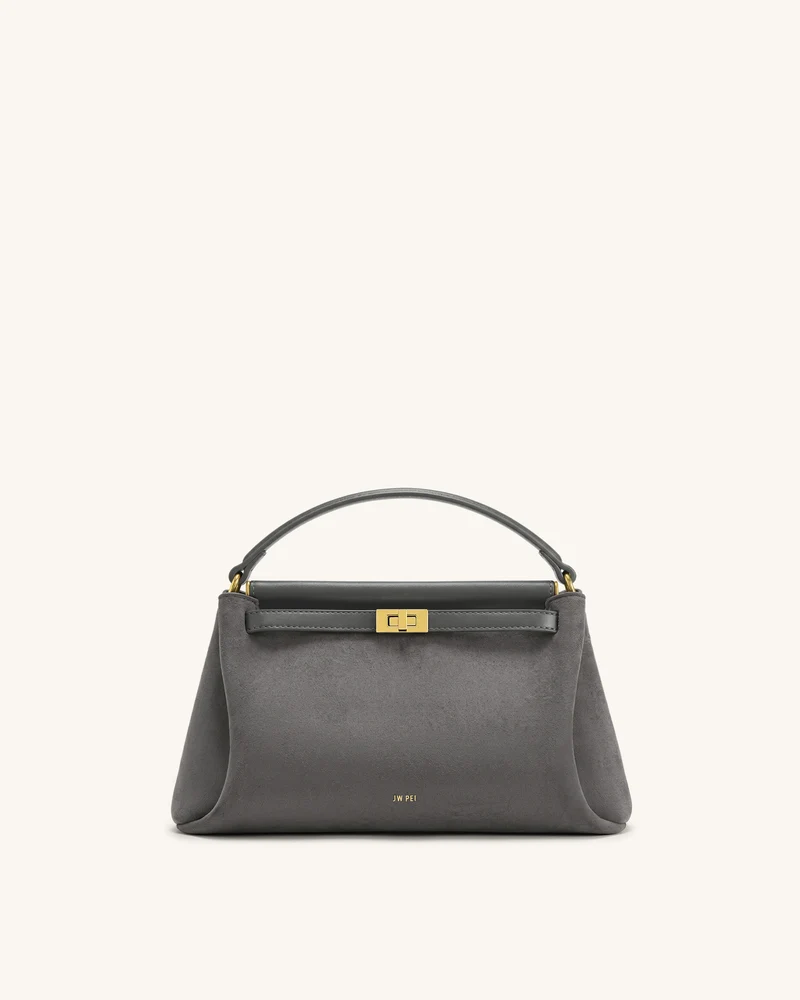 Carmen Sac à main en suédine - Gris foncé