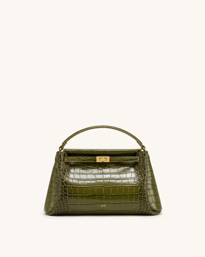 Carmen Sac à main aspect crocodile - Vert