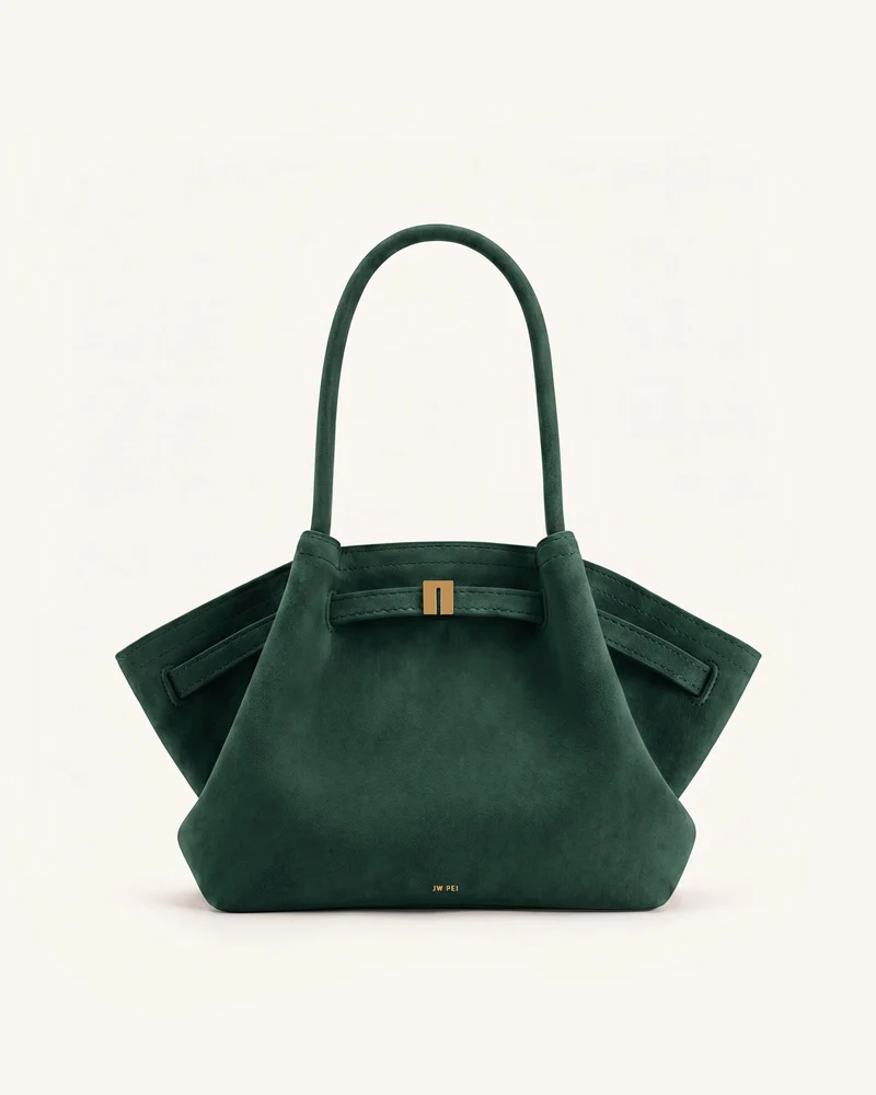 Sac cabas moyen en similicuir Hana - Vert forêt