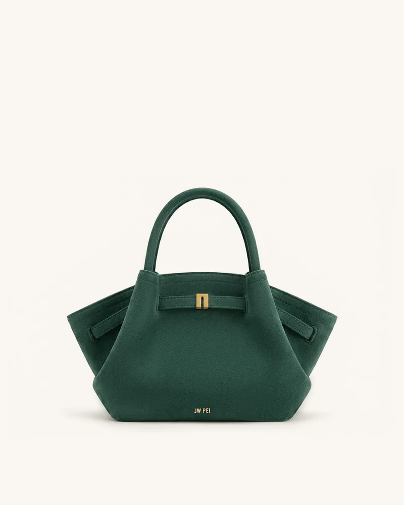 Mini sac cabas en similicuir Hana - Vert forêt