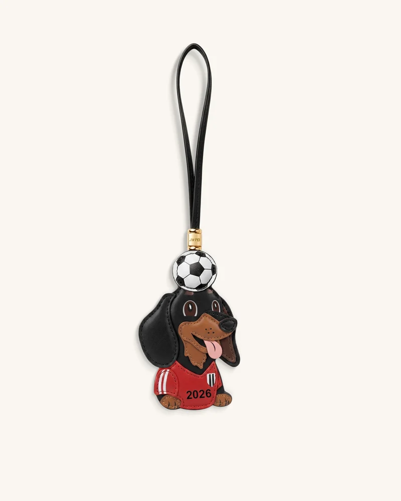 Breloque Sac Ballon de Foot Teckel Coupe du Monde - Rouge