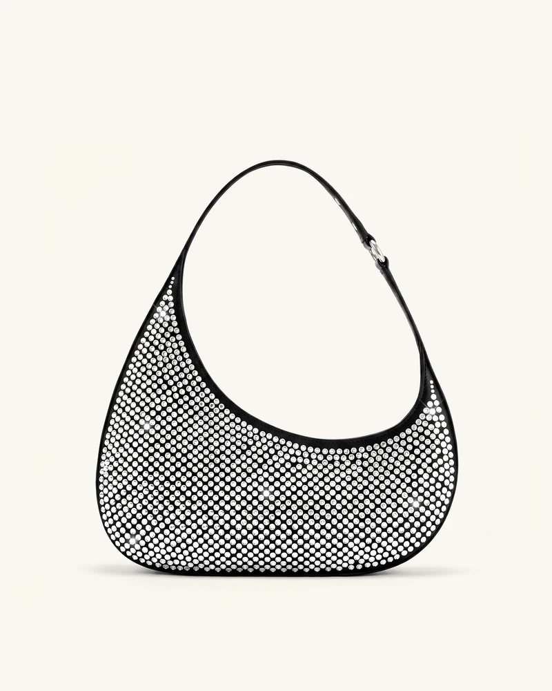 Harlee Sac bandoulière en cristal artificiel - Noir