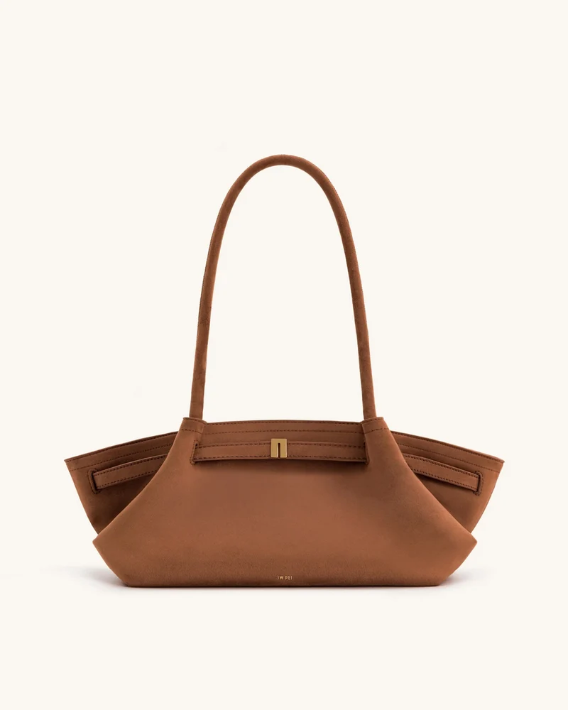 Hana Sac cabas large en faux daim - Marron