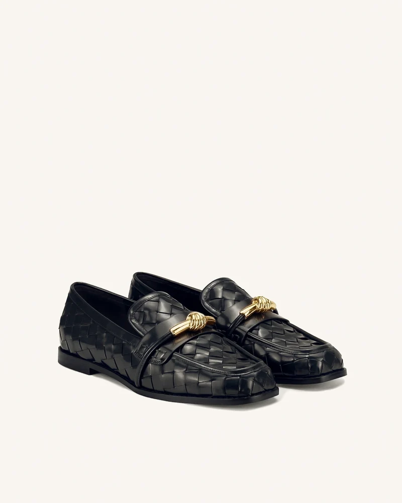 Elowen Mocassins tissés à mors - Noir