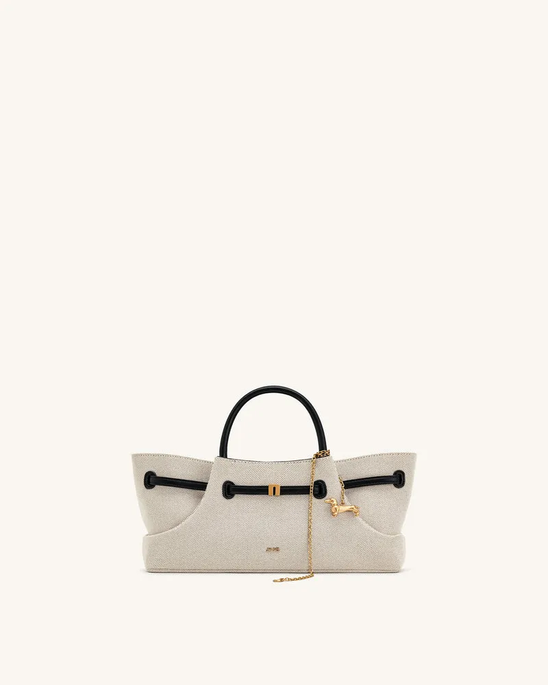Maeve Sac fourre-tout avec breloque en métal teckel - Toile noire