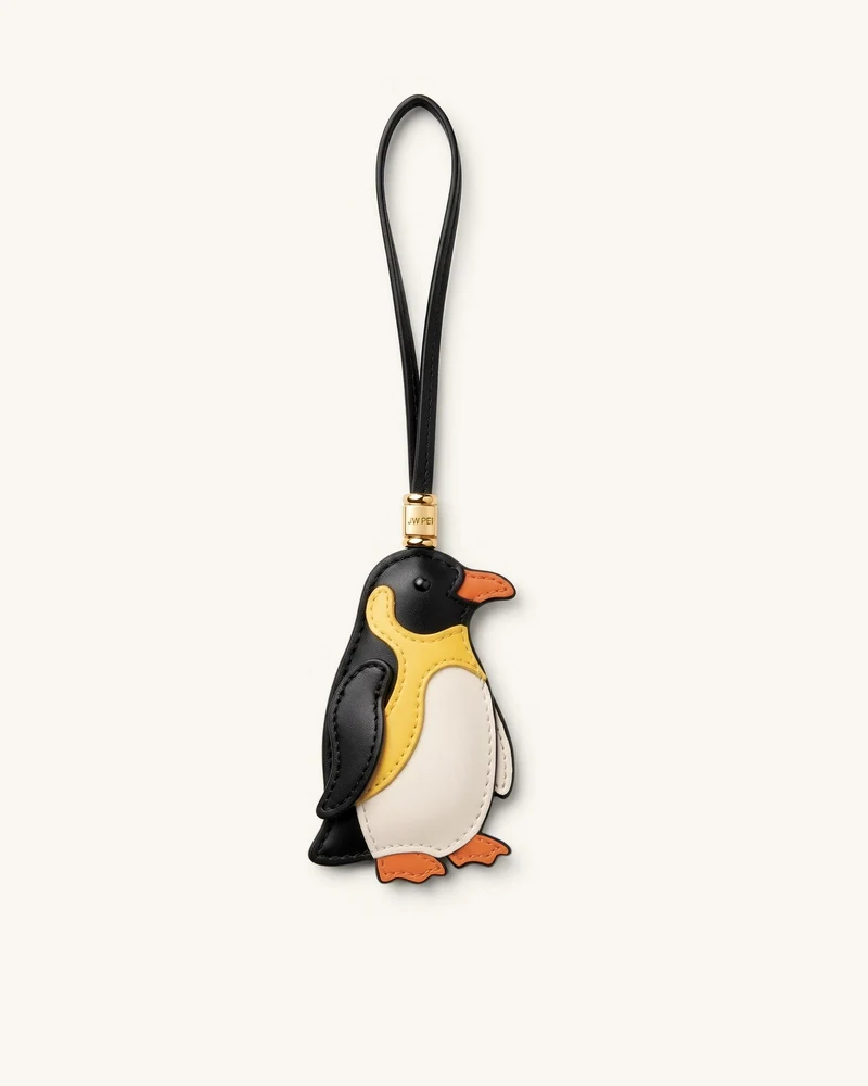 Breloque sac pingouin - Noir multicolore