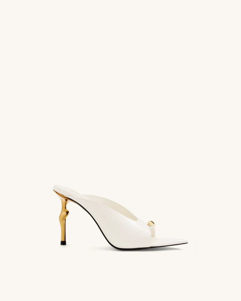 Noemi Mules à talons à bout pointu - Blanc