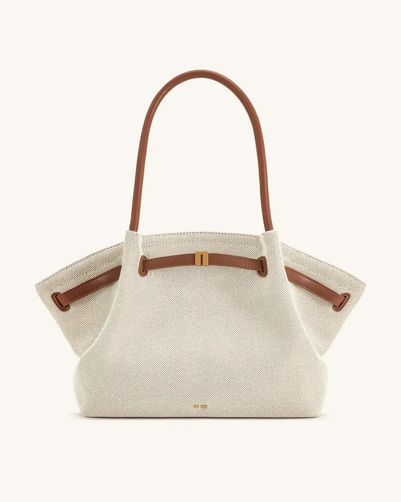 Hana Grand Sac Cabas - Toile Marron