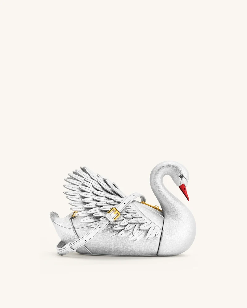 Alani Sac bandoulière en forme de cygne - Argenté
