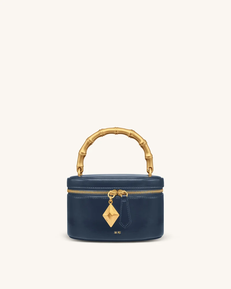 Natalie Sac porté main à pendentif géométrique en métal - Bleu marine