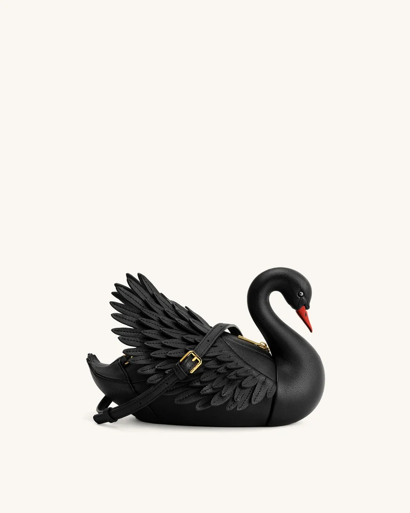 Alani Sac bandoulière en forme de cygne - Noir