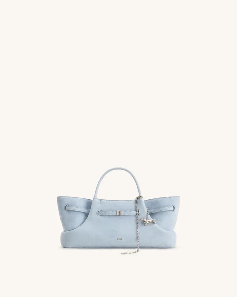 Maeve Sac cabas en suédine avec breloque teckel en métal - Bleu