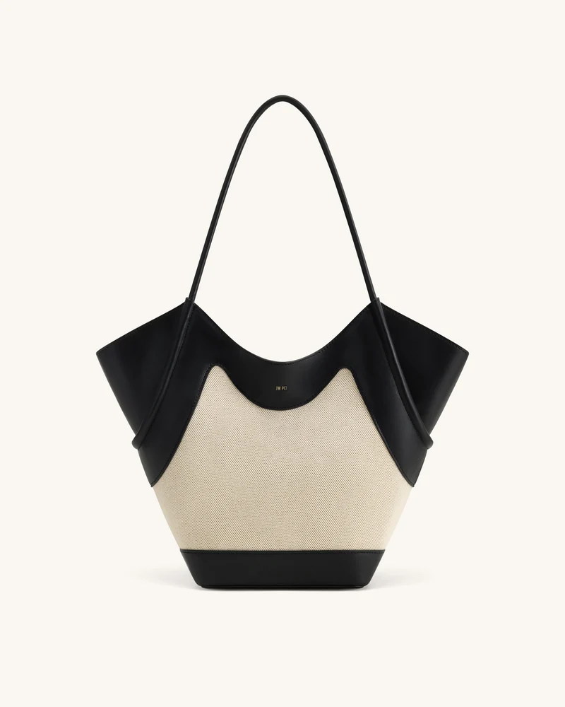 Sac fourre-tout à panneaux Maribel - Toile noire
