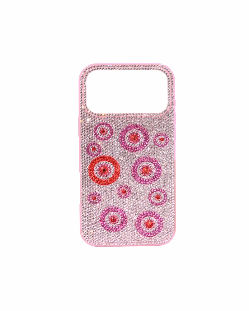 Étui de téléphone orné de cristal artificiel "Evil Eye" - Rose