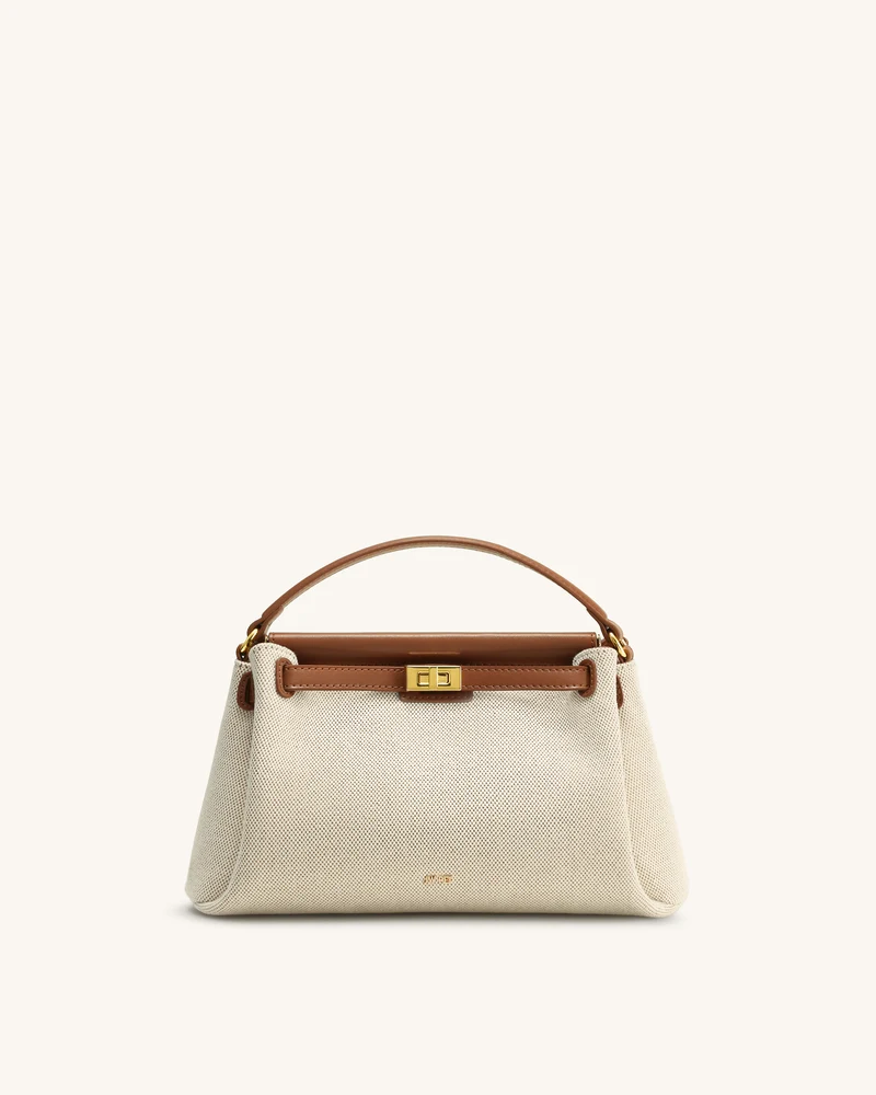 Carmen Sac à poignée supérieure en toile - Marron