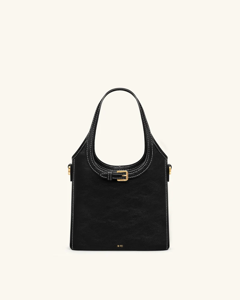 Brooke Mini Sac à main à poignée supérieure orné et ceinturé - Noir