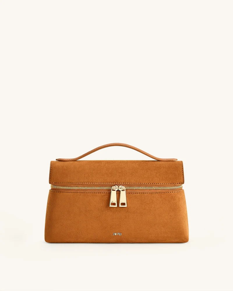 Sac à main en suédine Thea – Camel