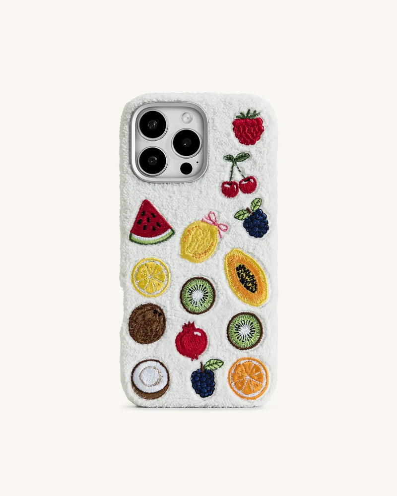Coque de Téléphone Fruit Fiesta – Blanc Multicolore