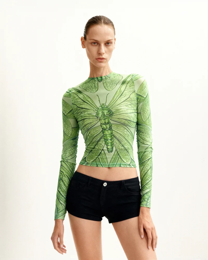 Top Transparent Dragonfly Vein – Vert