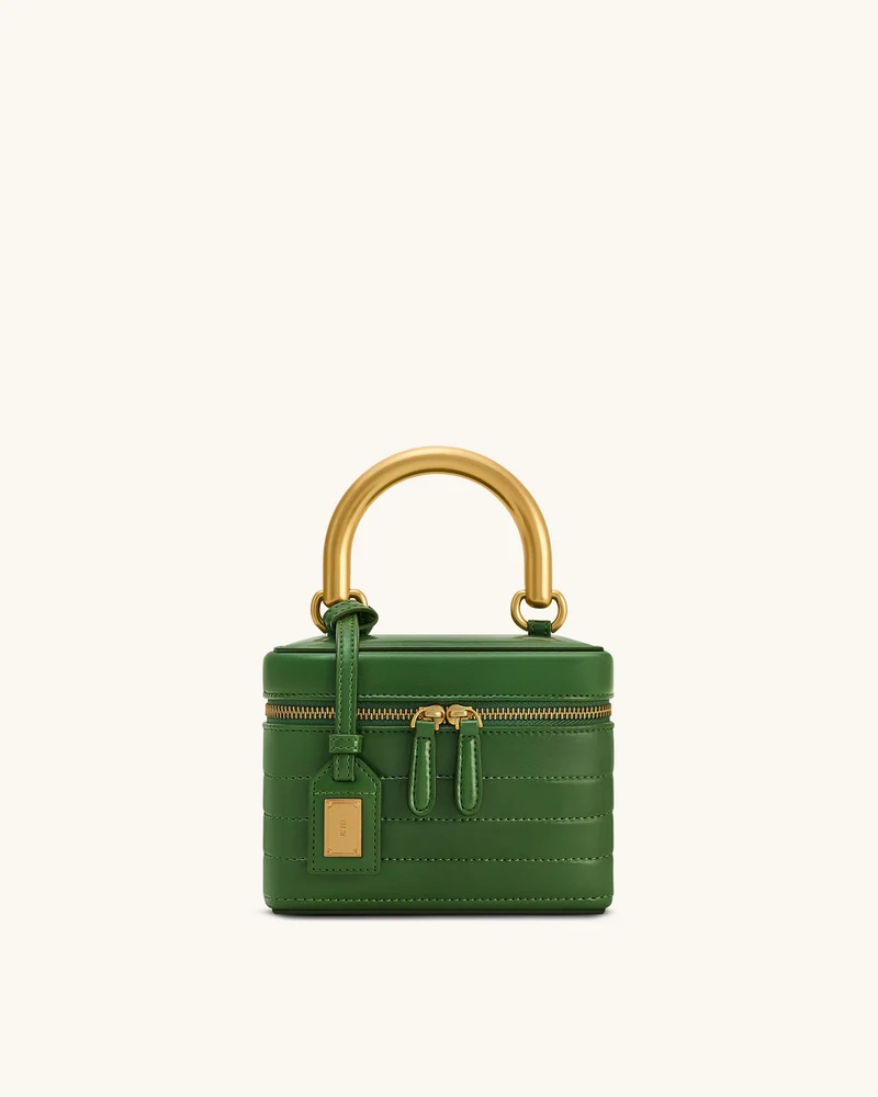 Evelyn Sac à anse supérieure matelassé forme boîte - Vert