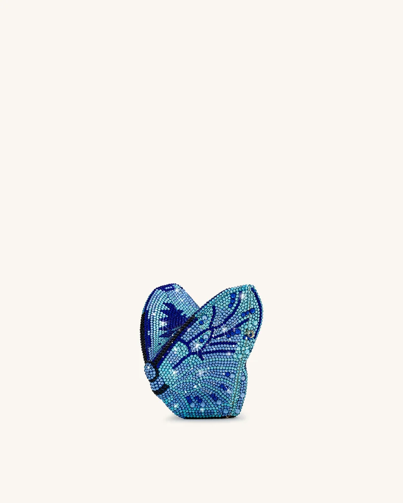 Paisley Pochette Papillon Cristal - Bleu