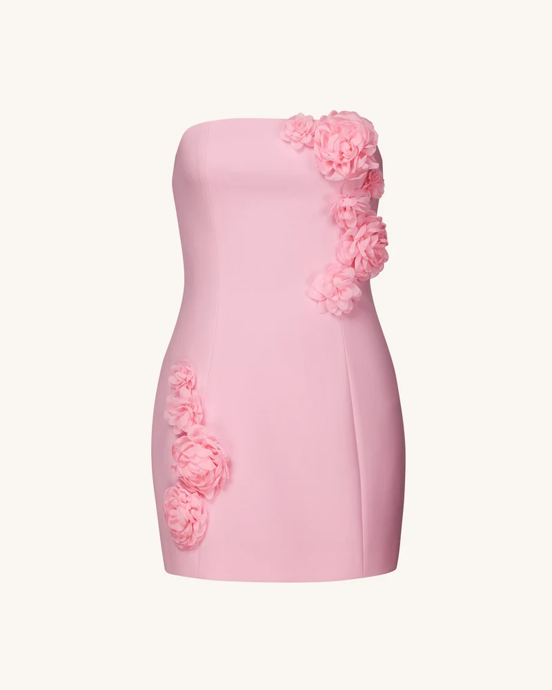 Robe bustier Élégance Fleurie – Rose