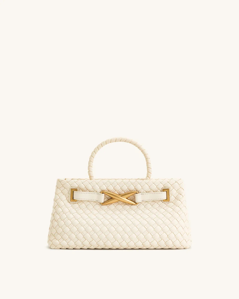 Sac Tote Tissé Elora – Blanc