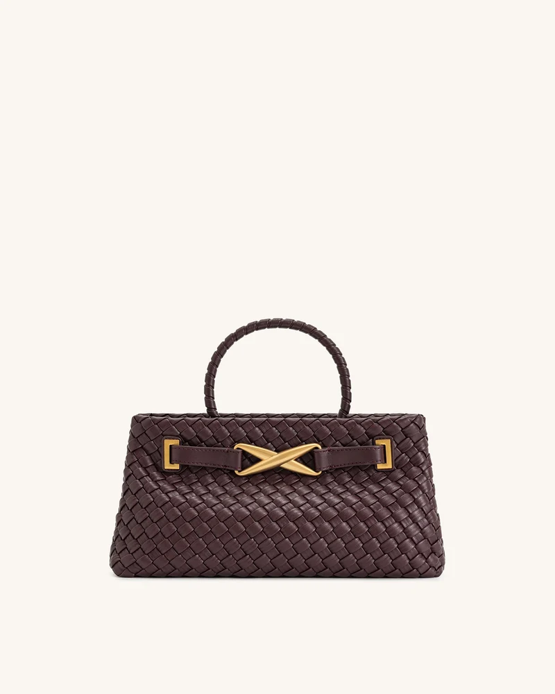 Sac Tote Tissé Elora – Bourgogne Profond