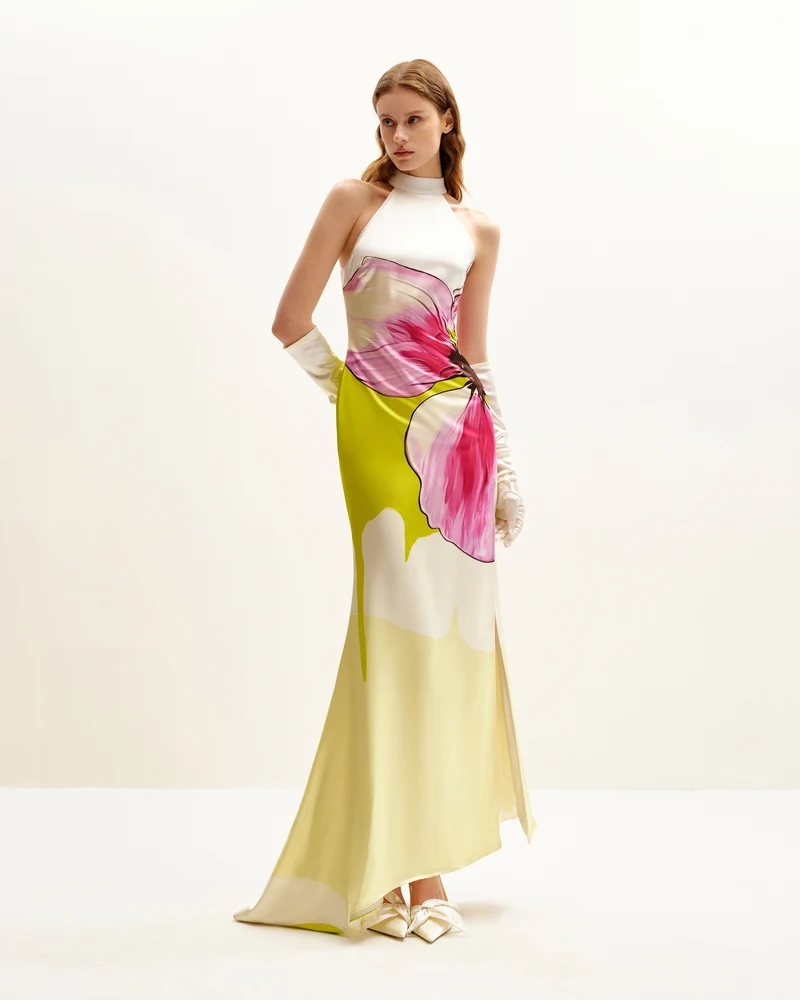 Robe Dos Nu Florale Olivia - Multicolore
