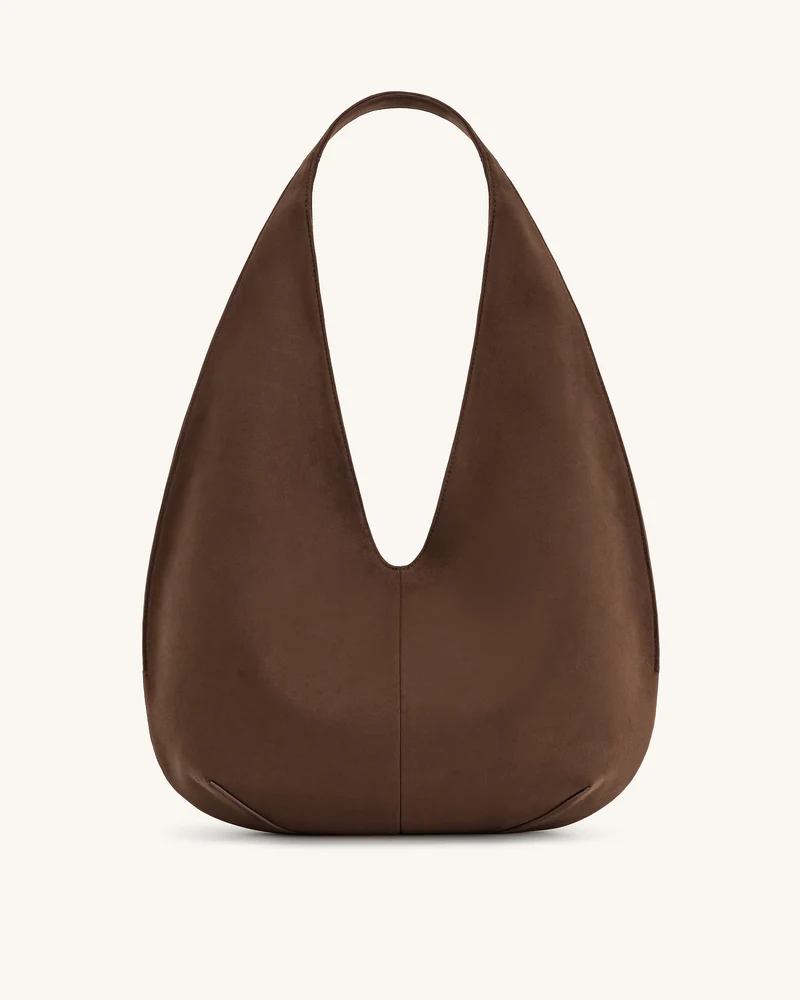Sac Hobo Dara en Suède Synthétique - Brun Moka