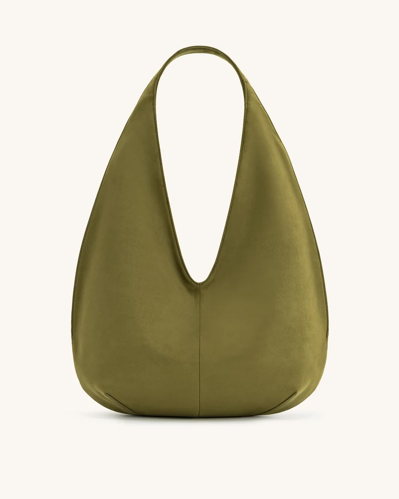 Sac Hobo Dara en Suède Synthétique - Olive Foncé