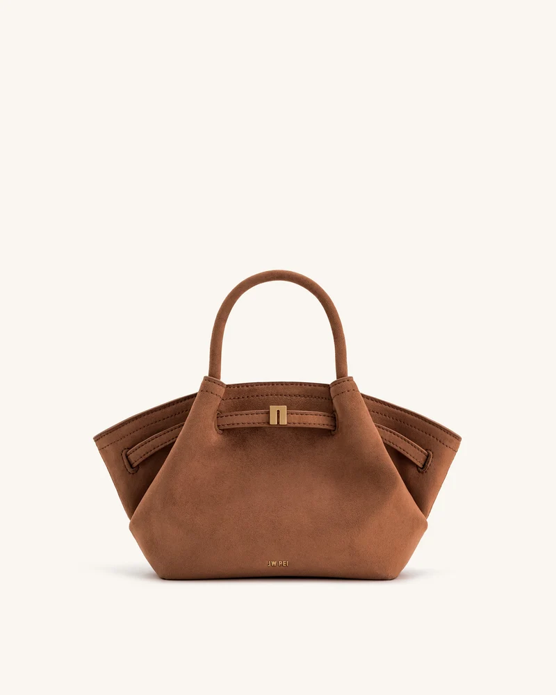 Sac fourre-tout mini Hana en faux suède - Marron