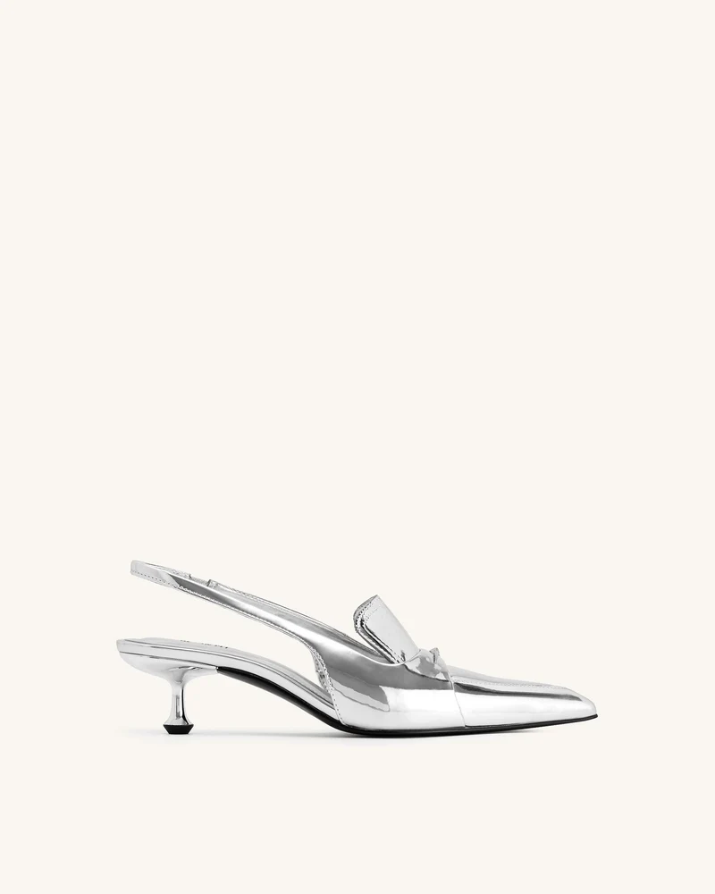 Carla Chaussures à Talon Chaton Métallique - Argent