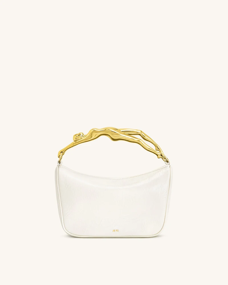 Sac à main Jenny avec poignée en forme humaine – Blanc