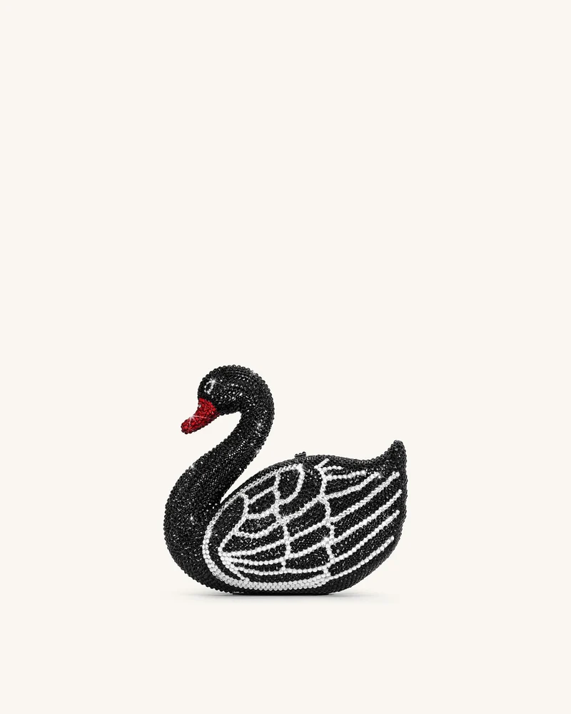 Pochette Kinsley Cristal Cygne – Noir