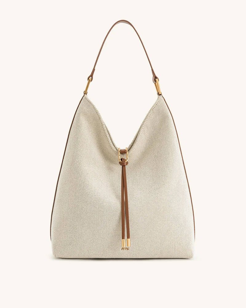 Sac porté épaule Aria – Toile marron