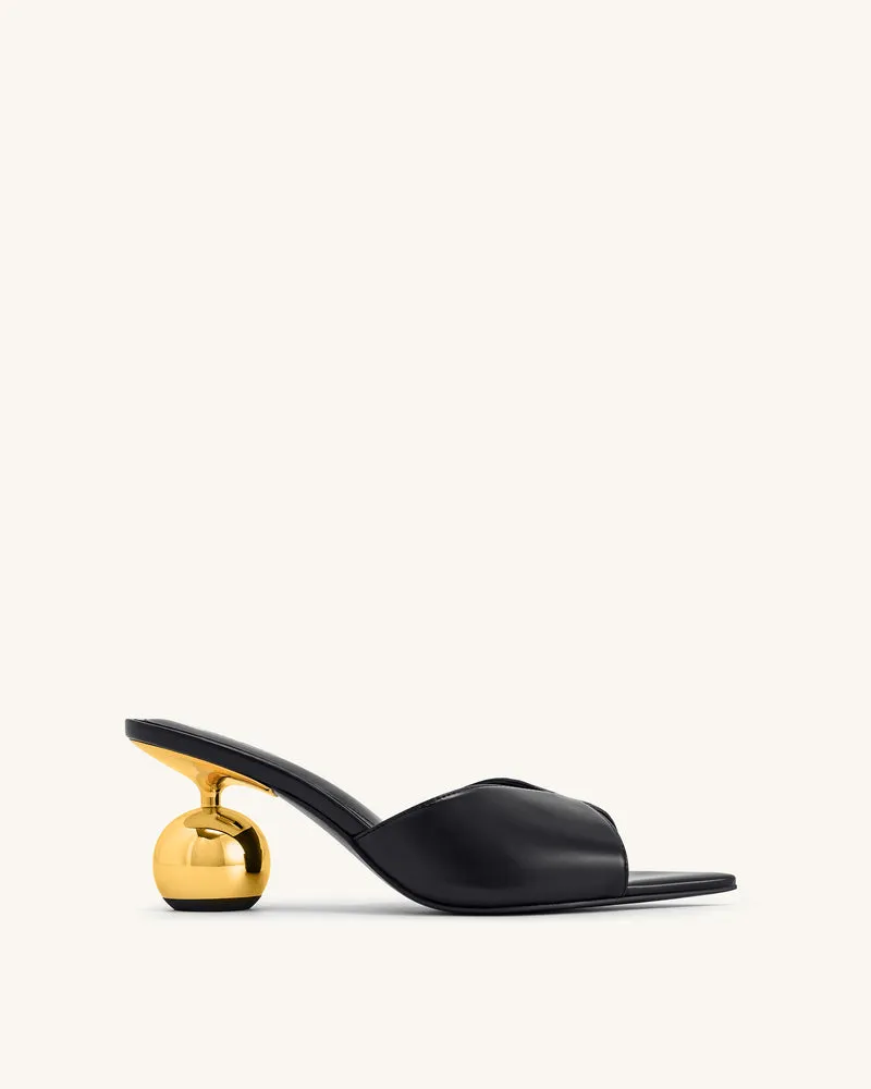 Ellie Mules à talon sphérique – Noir