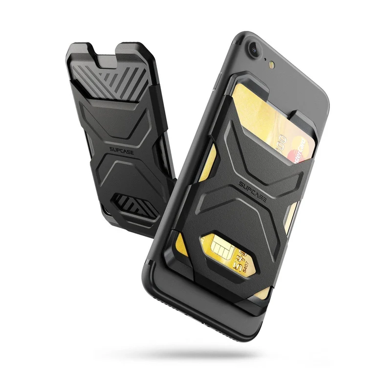 Silicone Adhesive Credit Card Holder (2 Pack)-Black