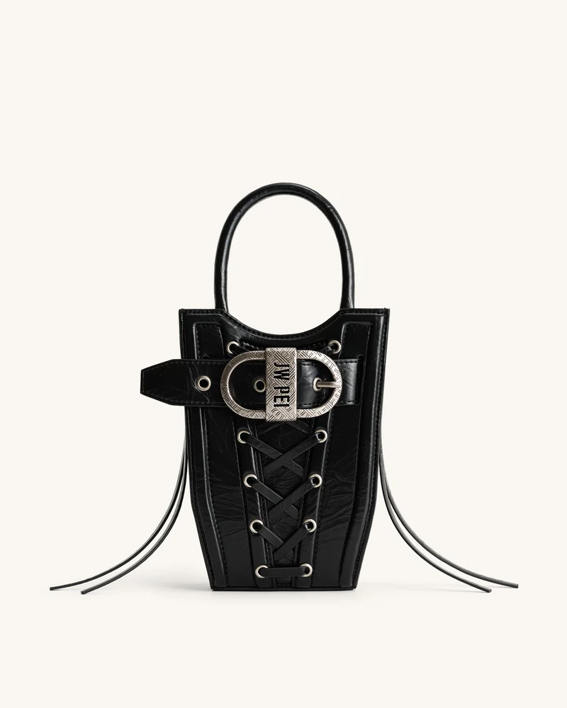 Le sac pour téléphone à bandoulière écrasé FEI - Noir