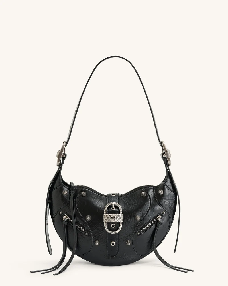 Le sac à bandoulière écrasé Tessa - Noir
