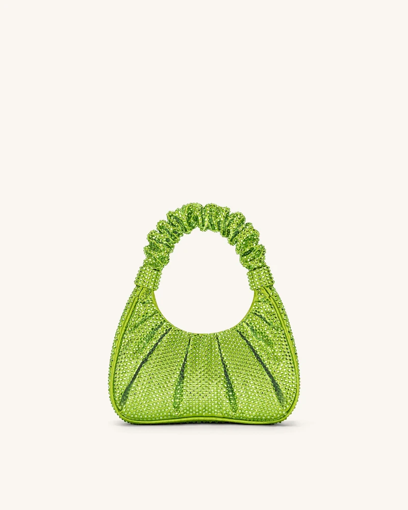 Sac à main Gabbi en cristal artificiel à rabat moyen - Vert