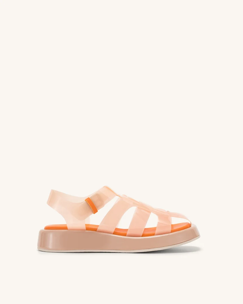 Piper sandales à plateforme - Beige & Orange