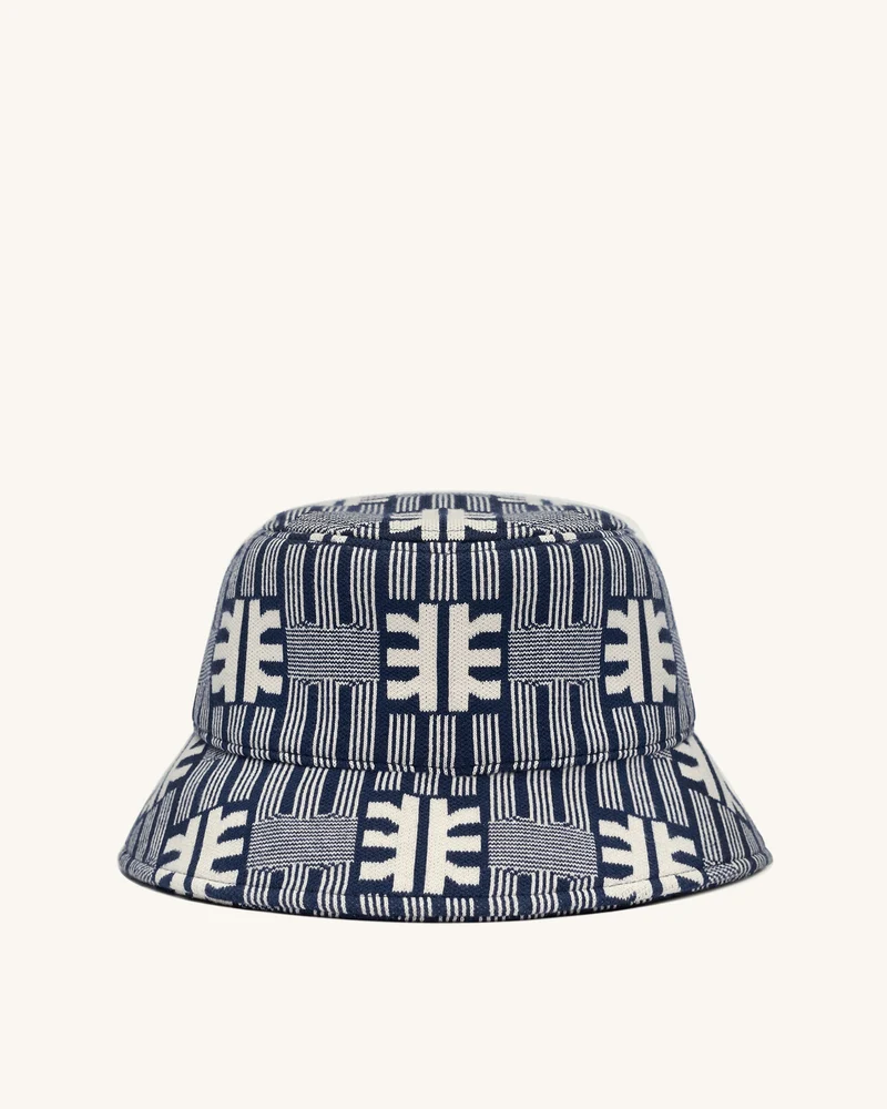 FEI Bobs Chapeau de Seau en Tricot Jacquard - Marine