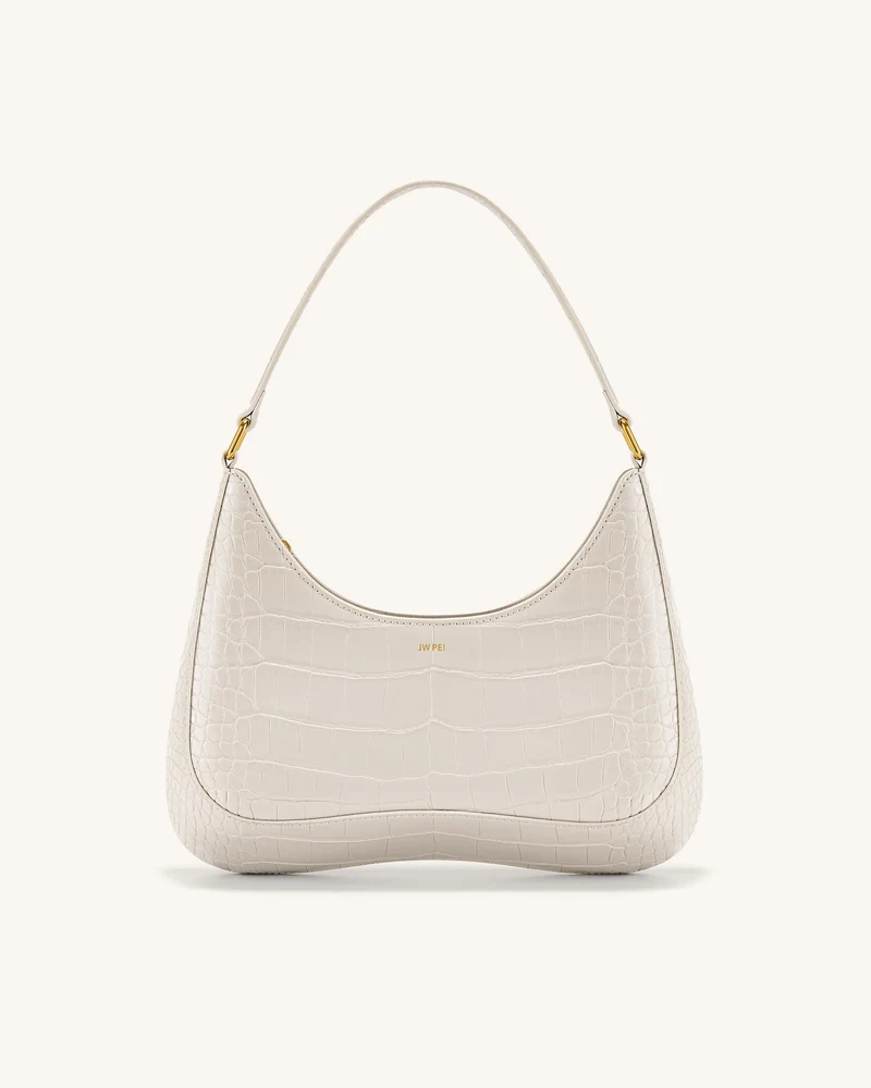 Sac Bandoulière Ruby - Beige Effet Croco