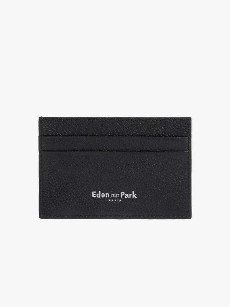 Porte-cartes Eden Park noir en cuir