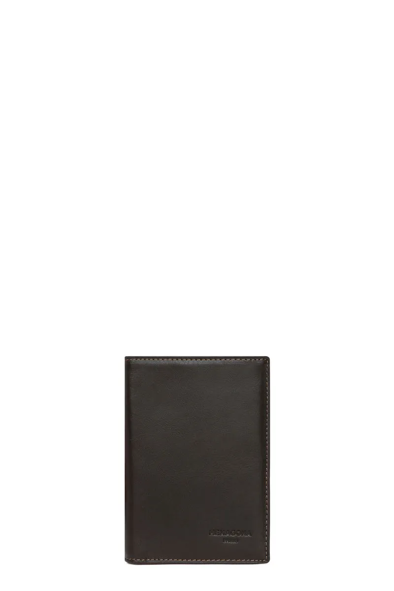 Portefeuille européen - 2 volets - Cuir
